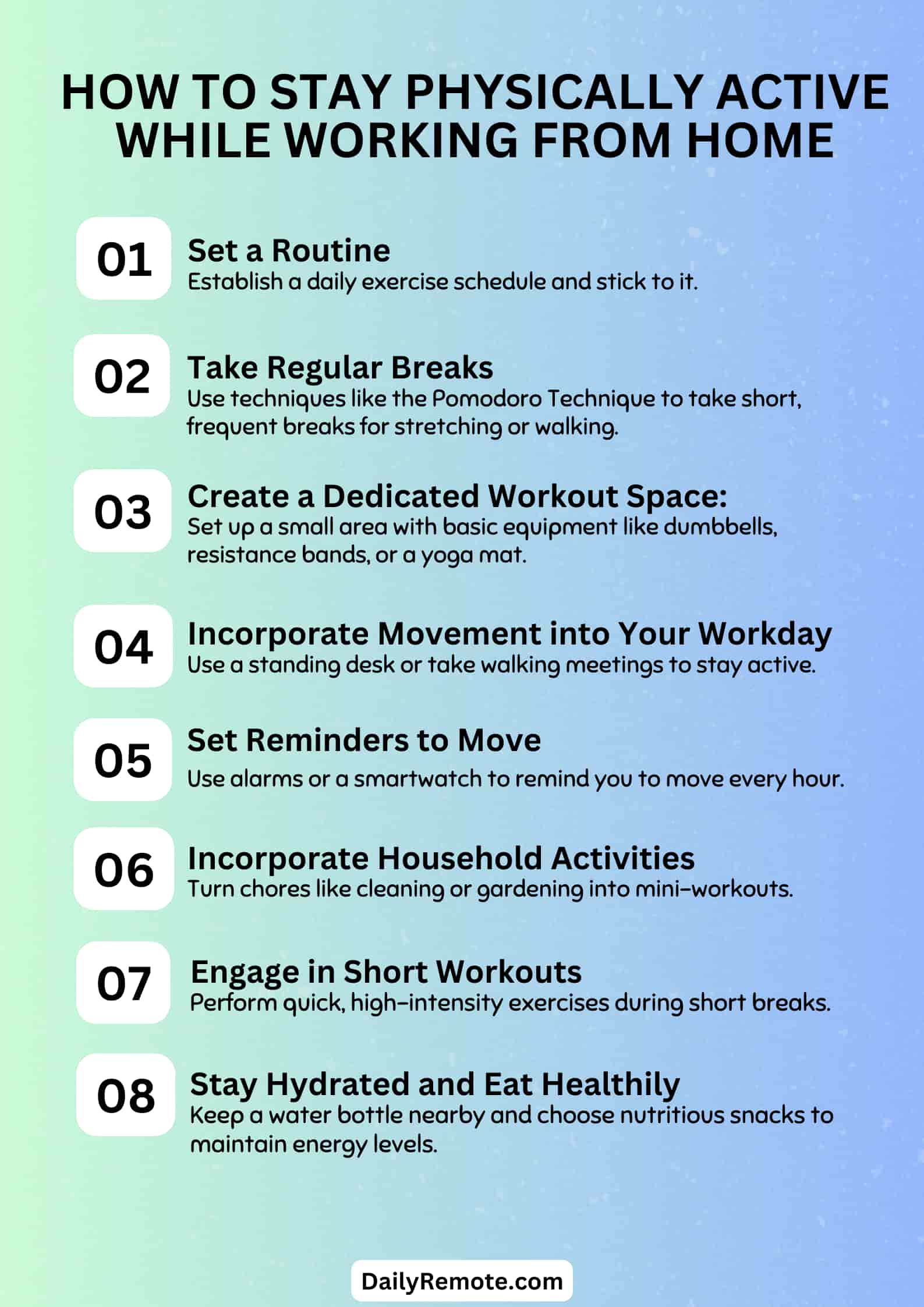 How to Stay Physically Active While Working from Home